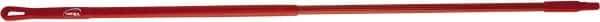 Vikan - 52 x 1" Aluminum Squeegee Handle - European Threaded Connection, Red - Benchmark Tooling