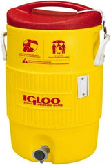 Igloo - 5 Gal Beverage Cooler - Plastic, Yellow/Red - Benchmark Tooling