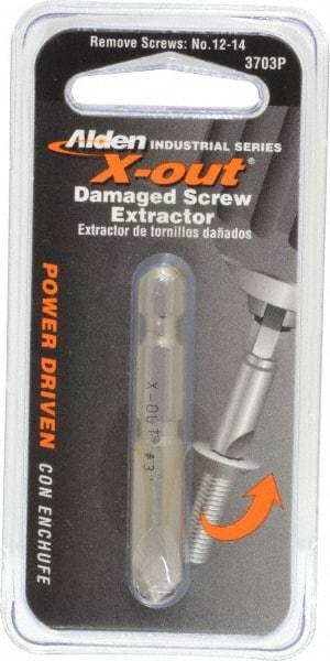 Alden - Screw Extractor - #3 Extractor for #12 to #14 Screw, 2" OAL - Benchmark Tooling