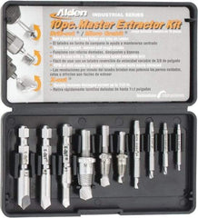 Alden - 10 Piece Screw Extractor/Drill Set - #4 to 1/2 Size Range - Benchmark Tooling