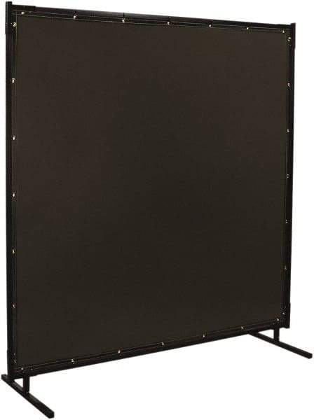 Steiner - 8 Ft. Wide x 6 Ft. High x 1 Inch Thick, 14 mil Thick Transparent Vinyl Portable Welding Screen Kit - Gray - Benchmark Tooling