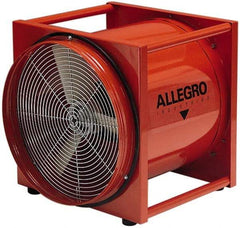 Allegro - 20" Inlet, Electric AC Axial Blower - 0.5 hp, 2,950 CFM (Two 90° Bends), 3,150 CFM (One 90° Bend) & 4,650 CFM (Free Air), 115 Max Voltage Rating - Benchmark Tooling