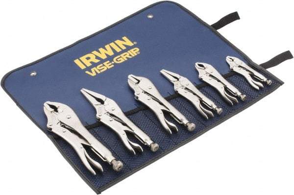 Irwin - 6 Piece Locking Plier Set - Comes in Tool Roll - Benchmark Tooling