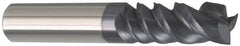 Accupro - 7/16", 1" LOC, 7/16" Shank Diam, 2-3/4" OAL, 3 Flute, Solid Carbide Square End Mill - Single End, AlTiN Finish, Spiral Flute, Variable° Helix, Centercutting, Right Hand Cut, Right Hand Flute - Benchmark Tooling