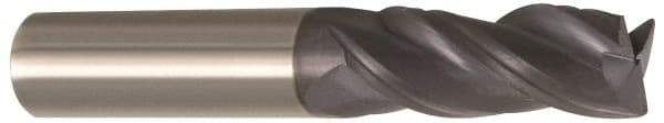 Accupro - 7/16", 3 Flute, Single End, Solid Carbide, 0.0150 - 0.0200" Corner Radius End Mill - 2-1/2" OAL, Right Hand Flute, 9/16" LOC, Right Hand Cut - Benchmark Tooling