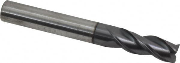 Accupro - 5/16", 3 Flute, Single End, Solid Carbide, 0.0150 - 0.0200" Corner Radius End Mill - 2-1/2" OAL, Right Hand Flute, 13/16" LOC, Right Hand Cut - Benchmark Tooling