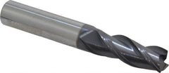 Accupro - 3/8" Diam 3 Flute Solid Carbide 0.015 to 0.020" Corner Radius End Mill - Benchmark Tooling