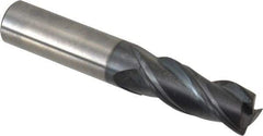 Accupro - 1/2", 3 Flute, Single End, Solid Carbide, 0.0300 - 0.0350" Corner Radius End Mill - 3" OAL, Right Hand Flute, 1-1/4" LOC, Right Hand Cut - Benchmark Tooling