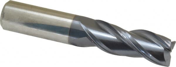 Accupro - 5/8", 3 Flute, Single End, Solid Carbide, 0.0300 - 0.0350" Corner Radius End Mill - 3-1/2" OAL, Right Hand Flute, 1-5/8" LOC, Right Hand Cut - Benchmark Tooling