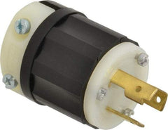 Leviton - 125 VAC, 30 Amp, L5-30P Configuration, Industrial Grade, Self Grounding Plug - 1 Phase, 2 Poles, 0.385 to 0.86 Inch Cord Diameter - Benchmark Tooling