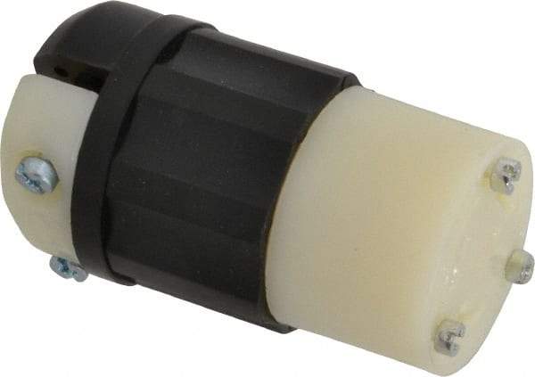 Leviton - 125 VAC, 20 Amp, L5-30R Configuration, Industrial Grade, Self Grounding Connector - 1 Phase, 2 Poles, 0.385 to 0.86 Inch Cord Diameter - Benchmark Tooling