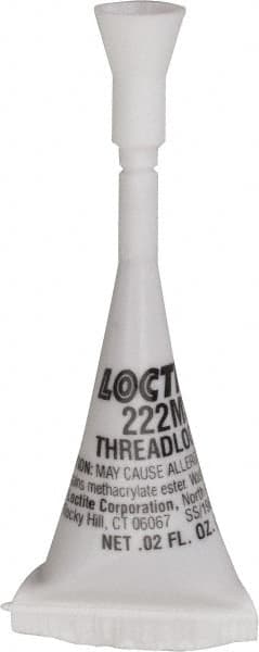 Loctite - 0.5 mL, Purple, Low Strength Liquid Threadlocker - Series 222MS, 24 hr Full Cure Time, Hand Tool Removal - Benchmark Tooling