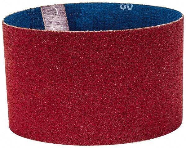 Norton - 3-1/2" Wide x 15-1/2" OAL, 80 Grit, Ceramic Abrasive Belt - Ceramic, Medium, Coated, Y Weighted Cloth Backing, Series R981 - Benchmark Tooling