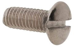 Value Collection - M3x0.50 Metric Coarse, 8mm OAL Slotted Drive Machine Screw - Oval Head, Grade 18-8 & A2 Stainless Steel, Uncoated, Without Washer - Benchmark Tooling