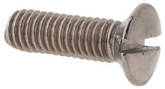 Value Collection - M3x0.50 Metric Coarse, 10mm OAL Slotted Drive Machine Screw - Oval Head, Grade 18-8 & A2 Stainless Steel, Uncoated, Without Washer - Benchmark Tooling