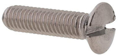 Value Collection - M3x0.50 Metric Coarse, 12mm OAL Slotted Drive Machine Screw - Oval Head, Grade 18-8 & A2 Stainless Steel, Uncoated, Without Washer - Benchmark Tooling