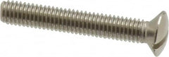 Value Collection - M3x0.50 Metric Coarse, 20mm OAL Slotted Drive Machine Screw - Oval Head, Grade 18-8 & A2 Stainless Steel, Uncoated, Without Washer - Benchmark Tooling