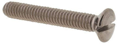 Value Collection - M4x0.70 Metric Coarse, 25mm OAL Slotted Drive Machine Screw - Oval Head, Grade 18-8 & A2 Stainless Steel, Uncoated, Without Washer - Benchmark Tooling