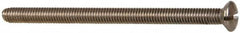 Value Collection - M4x0.70 Metric Coarse, 60mm OAL Slotted Drive Machine Screw - Oval Head, Grade 18-8 & A2 Stainless Steel, Uncoated, Without Washer - Benchmark Tooling