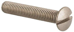 Value Collection - M5x0.80 Metric Coarse, 30mm OAL Slotted Drive Machine Screw - Oval Head, Grade 18-8 & A2 Stainless Steel, Uncoated, Without Washer - Benchmark Tooling