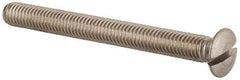 Value Collection - M5x0.80 Metric Coarse, 50mm OAL Slotted Drive Machine Screw - Oval Head, Grade 18-8 & A2 Stainless Steel, Uncoated, Without Washer - Benchmark Tooling