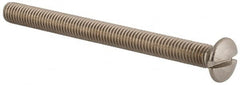 Value Collection - M5x0.80 Metric Coarse, 60mm OAL Slotted Drive Machine Screw - Oval Head, Grade 18-8 & A2 Stainless Steel, Uncoated, Without Washer - Benchmark Tooling