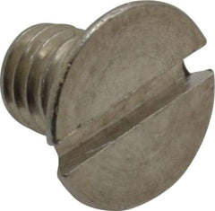 Value Collection - M6x1.00 Metric Coarse, 8mm OAL Slotted Drive Machine Screw - Oval Head, Grade 18-8 & A2 Stainless Steel, Uncoated, Without Washer - Benchmark Tooling