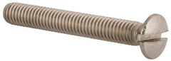 Value Collection - M6x1.00 Metric Coarse, 45mm OAL Slotted Drive Machine Screw - Oval Head, Grade 18-8 & A2 Stainless Steel, Uncoated, Without Washer - Benchmark Tooling