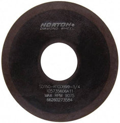 Norton - 4" Diam x 1-1/4" Hole x 1/16" Thick, 150 Grit Surface Grinding Wheel - Diamond, Type 1A1, Very Fine Grade, Resinoid Bond - Benchmark Tooling