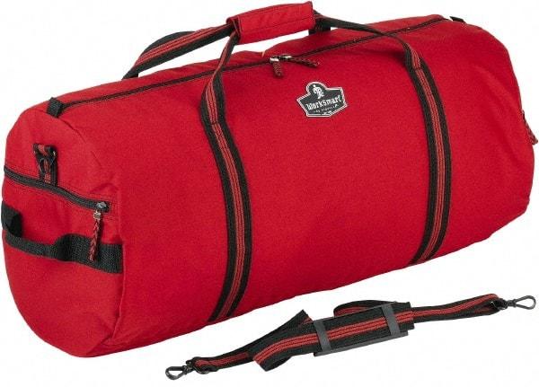 Ergodyne - 2 Pocket, 2,600 Cubic Inch, 600D Nylon Empty Duffel Bag - 23 Inch Wide x 11 Inch Deep x 12 Inch High, Red, Model No. 5020 - Benchmark Tooling