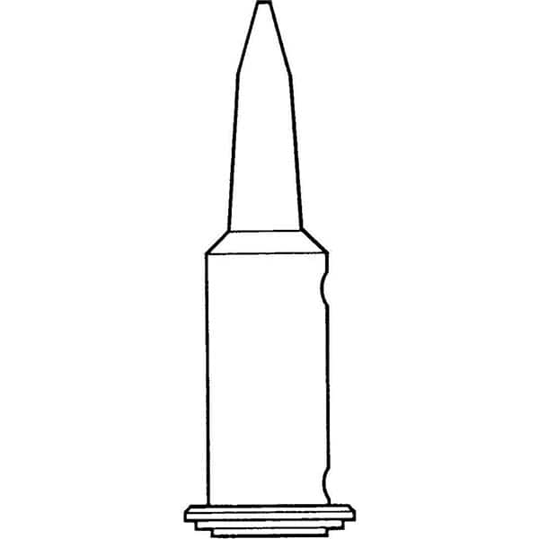 Weller - Soldering Iron Tips; Type: Chisel Tip ; Tip Diameter: 3.180 (Inch); Tip Diameter: 3.180 (mm) - Exact Industrial Supply