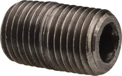 Value Collection - Schedule 80, 1/4" Diam Black Pipe Nipple - Threaded - Benchmark Tooling