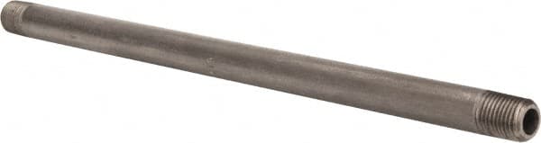 Value Collection - Schedule 80, 1/4" Diam x 10" Long Black Pipe Nipple - Threaded - Benchmark Tooling