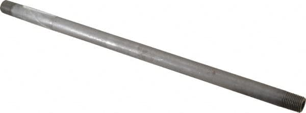 Value Collection - Schedule 80, 1/4" Diam x 12" Long Black Pipe Nipple - Threaded - Benchmark Tooling