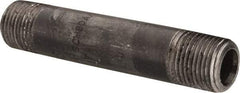 Value Collection - Schedule 80, 1/2" Diam x 4" Long Black Pipe Nipple - Threaded - Benchmark Tooling