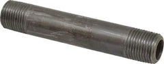 Value Collection - Schedule 80, 1/2" Diam x 4-1/2" Long Black Pipe Nipple - Threaded - Benchmark Tooling