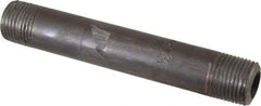 Value Collection - Schedule 80, 1/2" Diam x 5" Long Black Pipe Nipple - Threaded - Benchmark Tooling