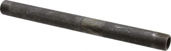 Value Collection - Schedule 80, 3/4" Diam x 12" Long Black Pipe Nipple - Threaded - Benchmark Tooling