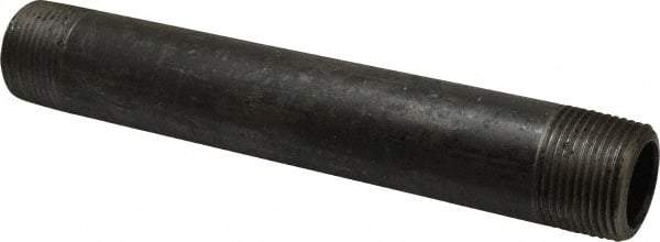 Value Collection - Schedule 80, 1" Diam x 8" Long Black Pipe Nipple - Threaded - Benchmark Tooling