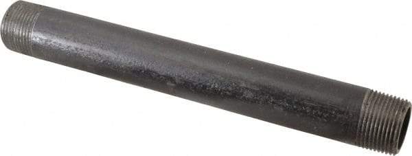 Value Collection - Schedule 80, 1" Diam x 10" Long Black Pipe Nipple - Threaded - Benchmark Tooling