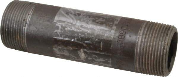 Value Collection - Schedule 80, 1-1/4" Diam x 5-1/2" Long Black Pipe Nipple - Threaded - Benchmark Tooling