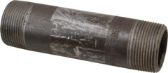 Value Collection - Schedule 80, 1-1/4" Diam x 5-1/2" Long Black Pipe Nipple - Threaded - Benchmark Tooling