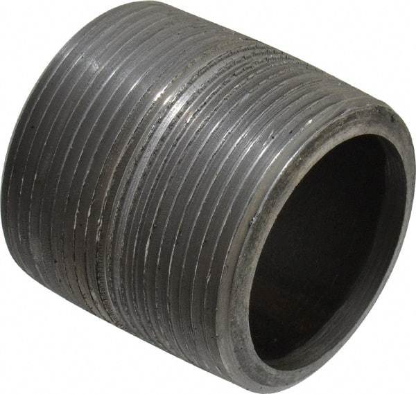 Value Collection - Schedule 80, 1-1/2" Diam Black Pipe Nipple - Threaded - Benchmark Tooling