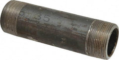 Value Collection - Schedule 80, 1-1/2" Diam x 6" Long Black Pipe Nipple - Threaded - Benchmark Tooling