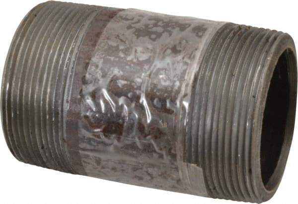 Value Collection - Schedule 80, 2" Diam x 3-1/2" Long Black Pipe Nipple - Threaded - Benchmark Tooling