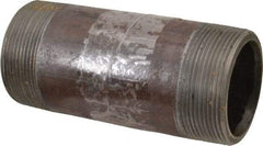 Value Collection - Schedule 80, 2" Diam x 5" Long Black Pipe Nipple - Threaded - Benchmark Tooling