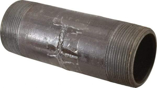 Value Collection - Schedule 80, 2" Diam x 6" Long Black Pipe Nipple - Threaded - Benchmark Tooling