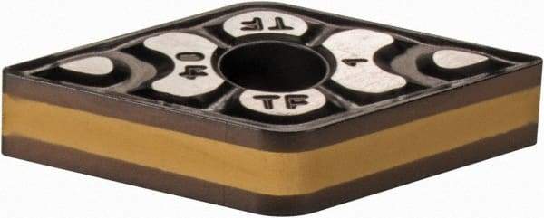 Iscar - DNMG431 TF Grade IC8250 Carbide Turning Insert - TiCN/Al2O3/TiN Finish, 55° Diamond, 1/2" Inscr Circle, 3/16" Thick, 1/64" Corner Radius - Benchmark Tooling