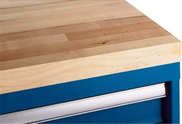 LISTA - Tool Box Wood Butcher Block Top - 40-1/4" Wide x 22-1/2" Deep x 1-3/4" High, Natural, For HS Modular Cabinets - Benchmark Tooling