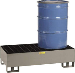 Little Giant - 66 Gal Sump, 2,000 Lb Capacity, 2 Drum, Steel Platform - 51" Long x 26" Wide x 16" High - Benchmark Tooling